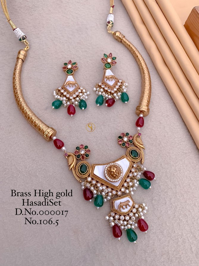 1065 BH Design Brass High Gold Hasadi Set Wholesale Shop In Surat
